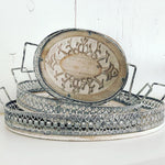 Load image into Gallery viewer, Wooden Carved Oval Serving Trays
